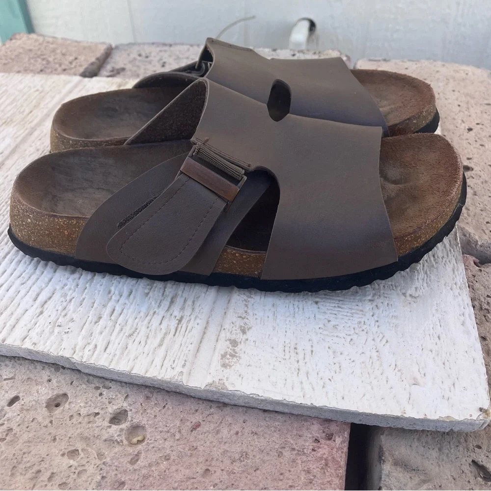 Betula Birkenstock Size 42 M9 Brown Oiled Leather Sandals
